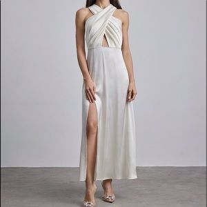 Silk Maison Cleopatra Bridal Silk Maxi Dress Ivory Medium